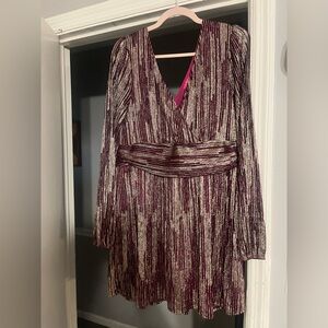 Lilly Pulitzer Burgundy and Gold Long Sleeve romper  Dress